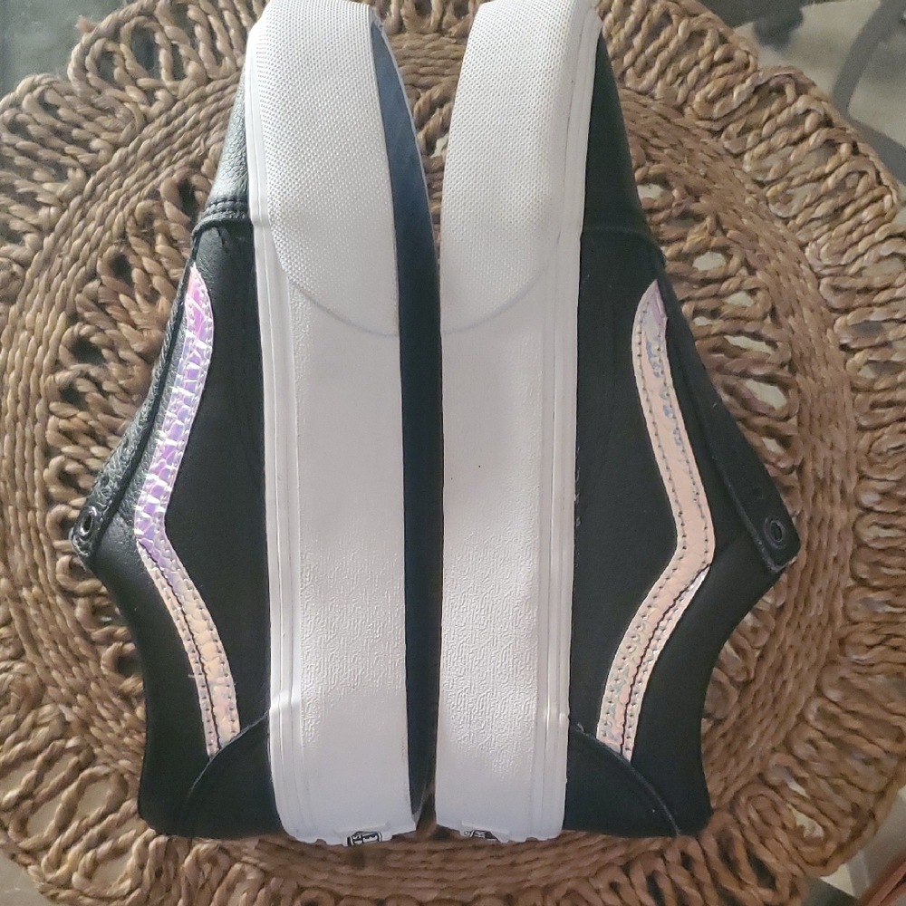 Vans Iridescent Platforms Women's Black Slip-On Sneakers